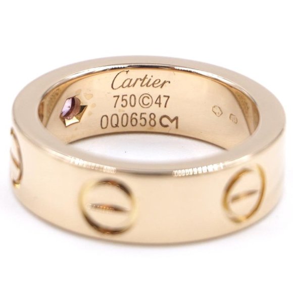 Cartier Rose Pink Gold18k Sapphire 1p Size47 Ring - Picture 3 of 8